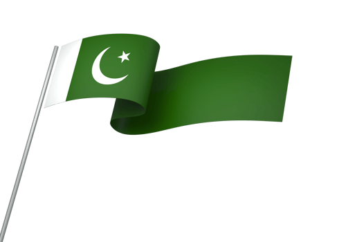 Pakistan flag element design national independence day banner ribbon png