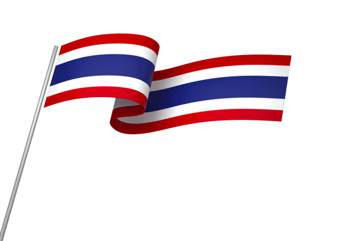 Thailand flag element design national independence day banner ribbon png