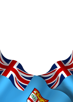 Fiji flag element design national independence day banner ribbon png