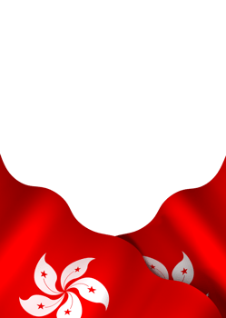 Hong Kong flag element design national independence day banner ribbon png