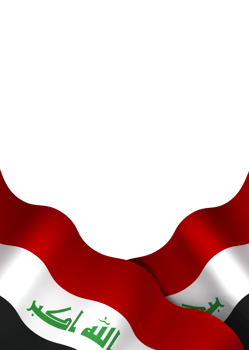 Iraq flag element design national independence day banner ribbon png