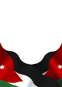Jordan flag element design national independence day banner ribbon png