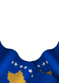 Kosovo flag element design national independence day banner ribbon png