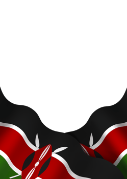Kenya flag element design national independence day banner ribbon png