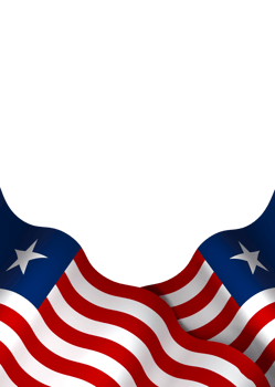Liberia flag element design national independence day banner ribbon png