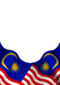 Malaysia flag element design national independence day banner ribbon png