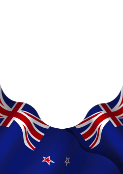 New Zealand flag element design national independence day banner ribbon png