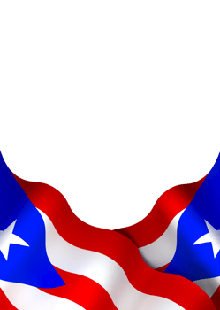 Puerto Rico flag element design national independence day banner ribbon png