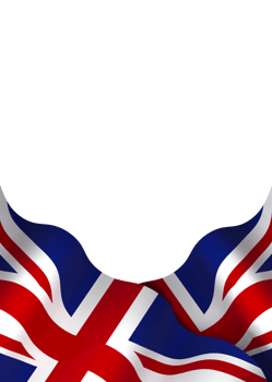 United Kingdom flag element design national independence day banner ribbon png