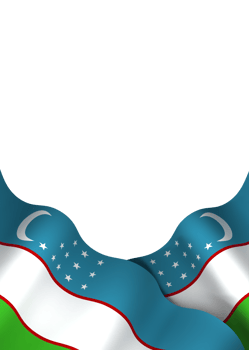 Uzbekistan flag element design national independence day banner ribbon png