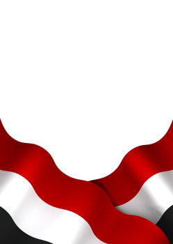 Yemen flag element design national independence day banner ribbon png