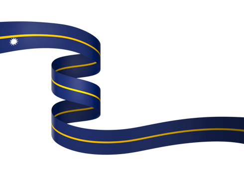 Nauru flag element design national independence day banner ribbon png