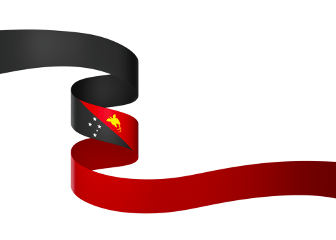 Papua New Guinea flag element design national independence day banner ribbon png