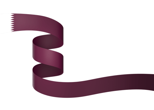 Qatar flag element design national independence day banner ribbon png