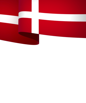 Denmark flag element design national independence day banner ribbon png