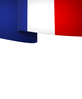 France flag element design national independence day banner ribbon png