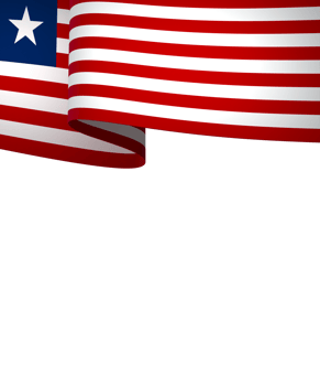 Liberia flag element design national independence day banner ribbon png