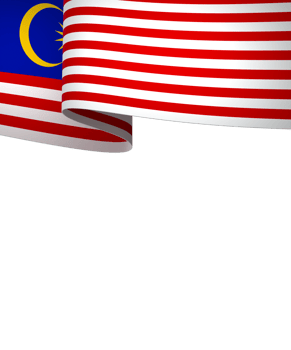 Malaysia flag element design national independence day banner ribbon png