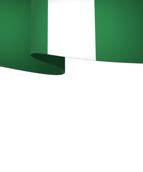 Nigeria flag element design national independence day banner ribbon png