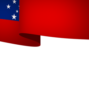 Samoa flag element design national independence day banner ribbon png
