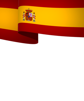 Spain flag element design national independence day banner ribbon png
