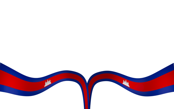 Cambodia flag element design national independence day banner ribbon png
