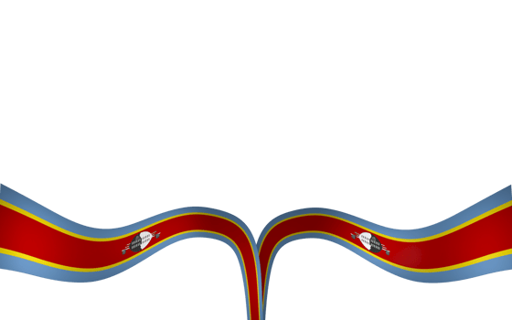 Eswatini flag element design national independence day banner ribbon png