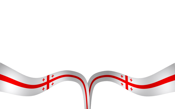 Georgia flag element design national independence day banner ribbon png
