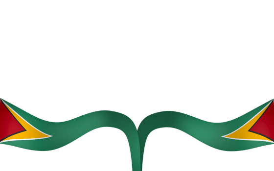 Guyana flag element design national independence day banner ribbon png
