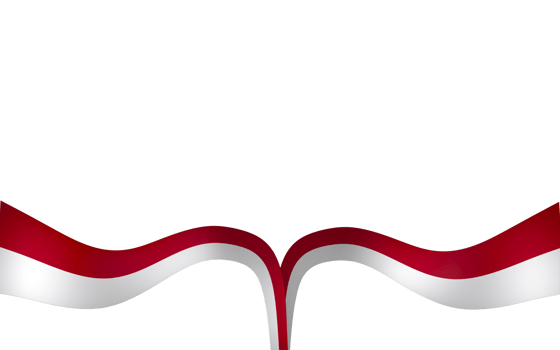 Indonesia flag element design national independence day banner ribbon png