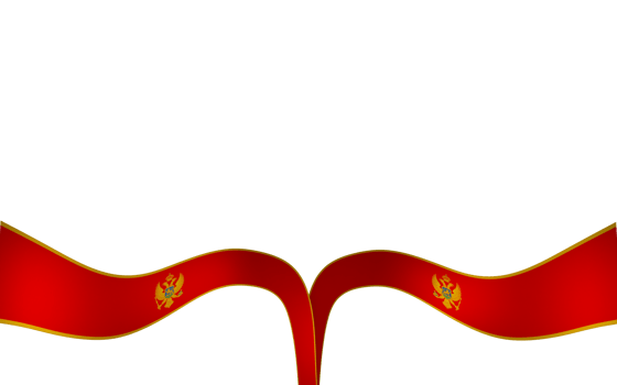 Montenegro flag element design national independence day banner ribbon png
