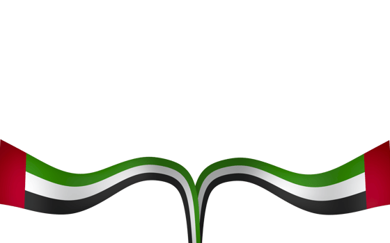 United Arab Emirates flag element design national independence day banner ribbon png