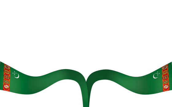 Turkmenistan flag element design national independence day banner ribbon png
