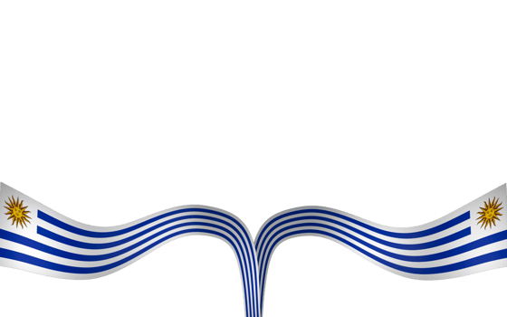 Uruguay flag element design national independence day banner ribbon png