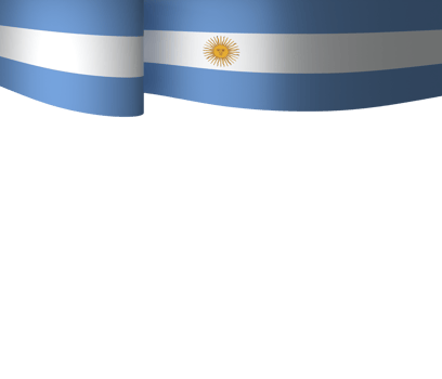 Argentina flag element design national independence day banner ribbon png