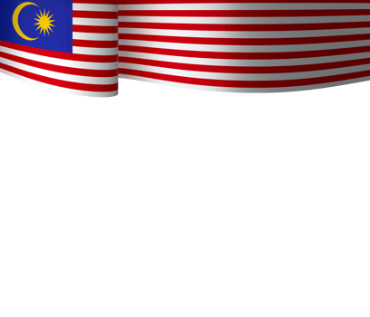 Malaysia flag element design national independence day banner ribbon png