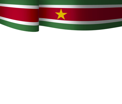 Suriname flag element design national independence day banner ribbon png