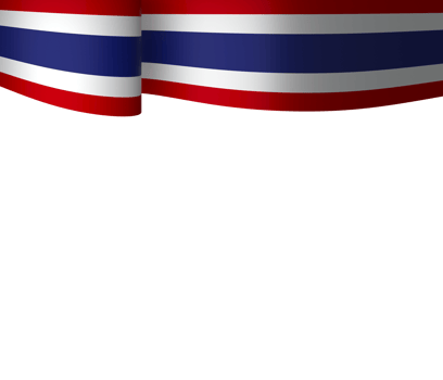 Thailand flag element design national independence day banner ribbon png