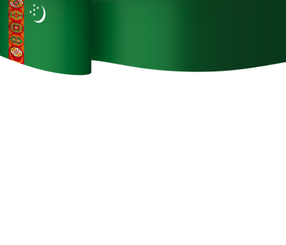 Turkmenistan flag element design national independence day banner ribbon png