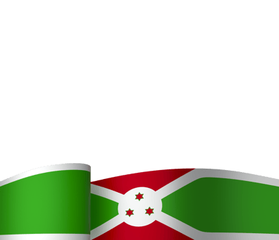 Burundi flag element design national independence day banner ribbon png