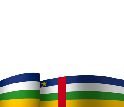 Central African Republic flag element design national independence day banner ribbon png