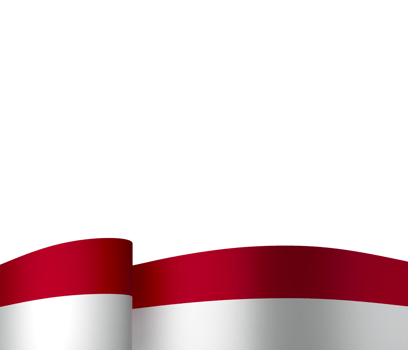 Indonesia flag element design national independence day banner ribbon png