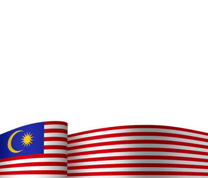 Malaysia flag element design national independence day banner ribbon png
