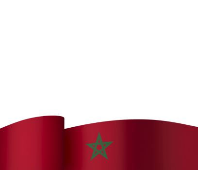 Morocco flag element design national independence day banner ribbon png