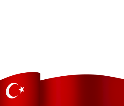 Turkey flag element design national independence day banner ribbon png