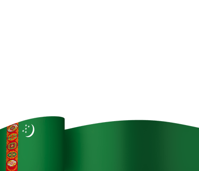Turkmenistan flag element design national independence day banner ribbon png