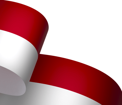 Indonesia flag element design national independence day banner ribbon png