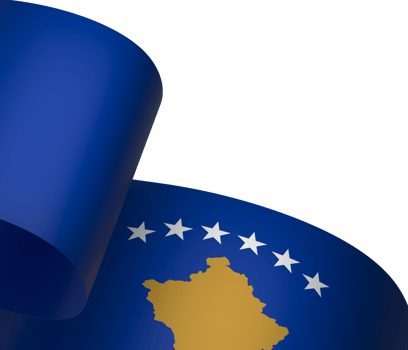 Kosovo flag element design national independence day banner ribbon png