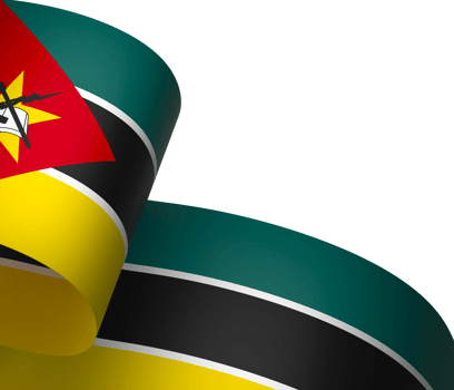Mozambique flag element design national independence day banner ribbon png