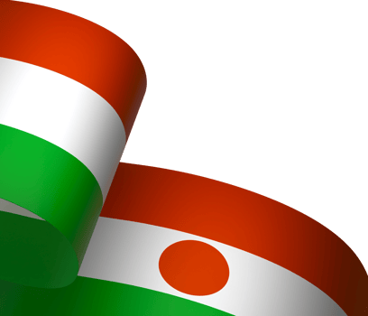 Niger flag element design national independence day banner ribbon png